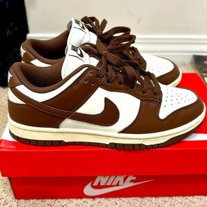 Women’s Nike Dunk low. Cacao/coconut milk. Size 6. Worn once $75